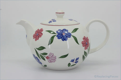 Marks & Spencer - Cranbrook - Teapot - White teapot with floral designs on a white background