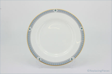 Marks & Spencer - Felsham - Dinner Plate - White ceramic plate with decorative gold and blue rim on a white background