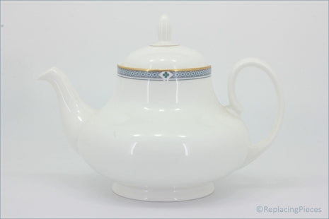 Marks & Spencer - Felsham - Teapot - White teapot with decorative band on a white background