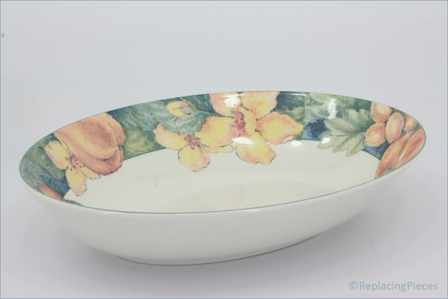 Marks & Spencer - Millbrook - Open Vegetable Dish - Vegetable bowl with floral design on a white background
