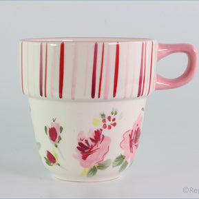 Marks & Spencer - Polka Dot - Stacking Mug (Roses At Base)