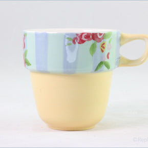 Marks & Spencer - Polka Dot - Stacking Mug (Yellow & Roses)