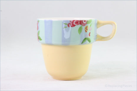Marks & Spencer - Polka Dot - Stacking Mug (Yellow & Roses)