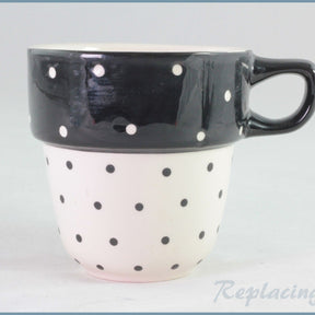 Marks & Spencer - Stacking Mugs - Black & White Spot