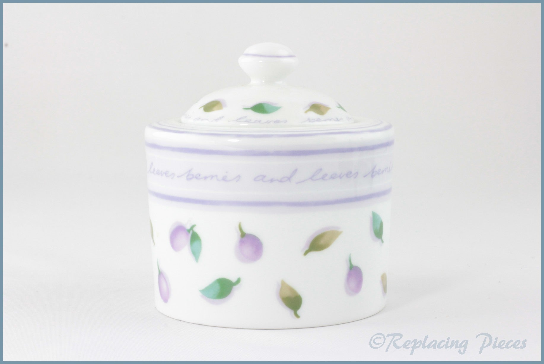 Marks & Spencer - Berries And Leaves - Lidded Sugar Bowl