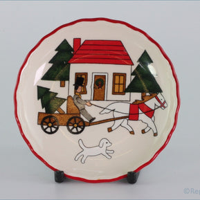 Masons - Christmas Village - Coaster (Cart & Tree)