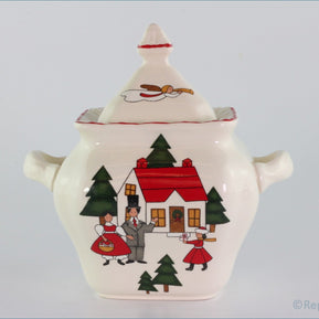 Masons - Christmas Village - Lidded Sugar Bowl