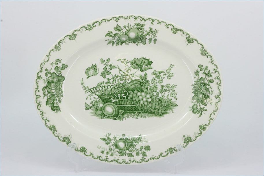 Masons - Fruit Basket (Green) - 13 3/4" Oval Platter