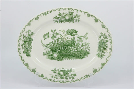 Masons - Fruit Basket (Green) - 13 3/4" Oval Platter