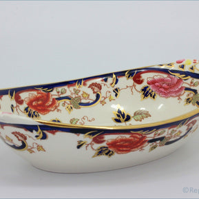 Masons - Mandalay Blue - Handled Open Vegetable Dish (Open Handles)