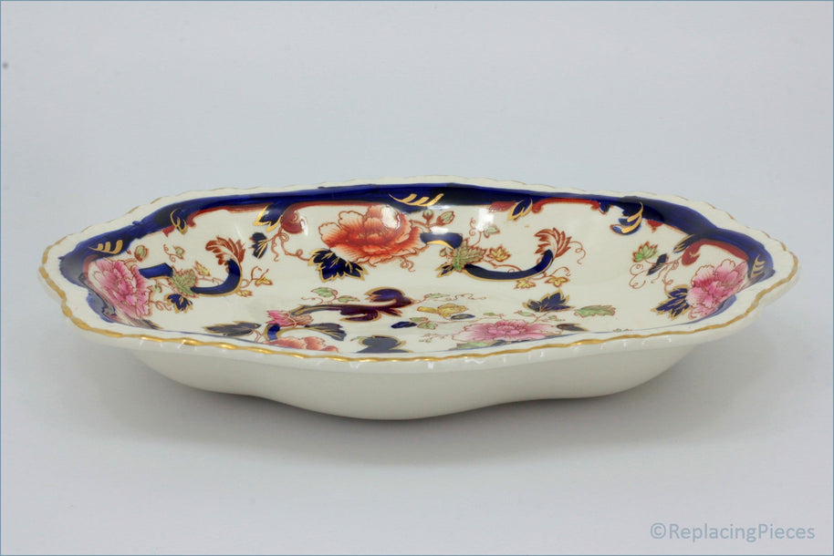 Masons - Mandalay Blue - Scalloped Open Vegetable Dish