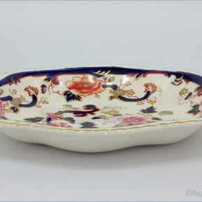 Masons - Mandalay Blue - Scalloped Open Vegetable Dish