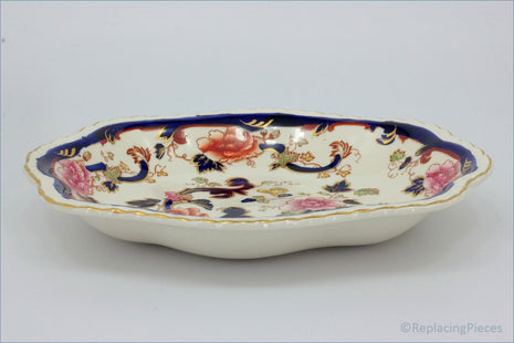 Masons - Mandalay Blue - Scalloped Open Vegetable Dish