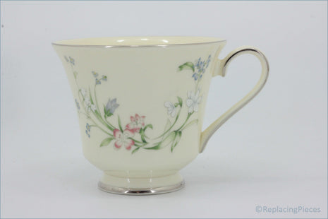 Minton - Brookwood - Teacup - Cream-colored teacup with floral patterns on a white background