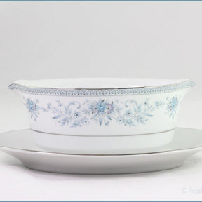 Noritake - Blue Hill - Gravy Boat & Stand