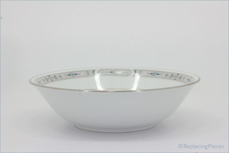 Noritake - Kew - Cereal Bowl - White ceramic bowl with decorative rim on a white background