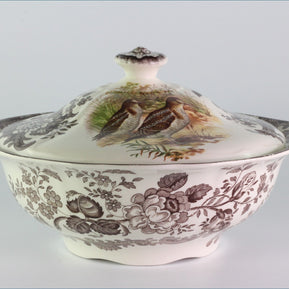 Palissy - Game Series (Birds) - Lidded Vegetable Dish (Snipe/Pheasant)