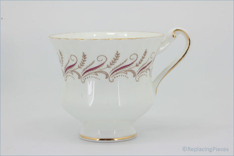Paragon - Harmony - Teacup - White teacup with gold and red floral patterns on a white background