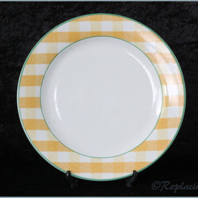 TTC - Yellow Check - Dinner Plate