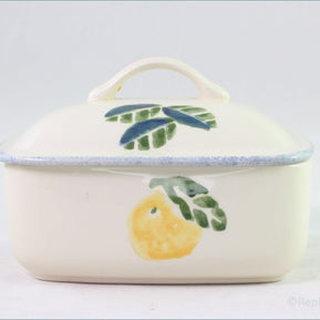 Poole - Dorset Fruit - Lidded Butter Dish (Orange)