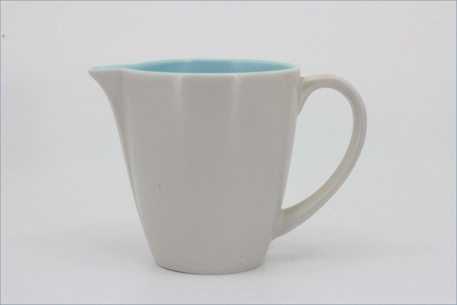 Poole - Dove Grey & Sky Blue - Milk Jug (Angled Spout)