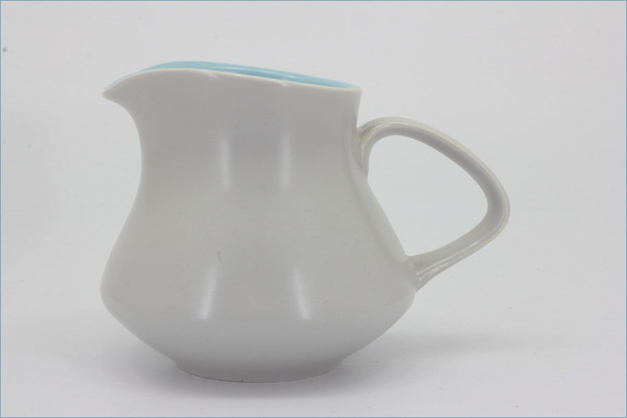 Poole - Dove Grey & Sky Blue - Milk Jug (Bulbous)