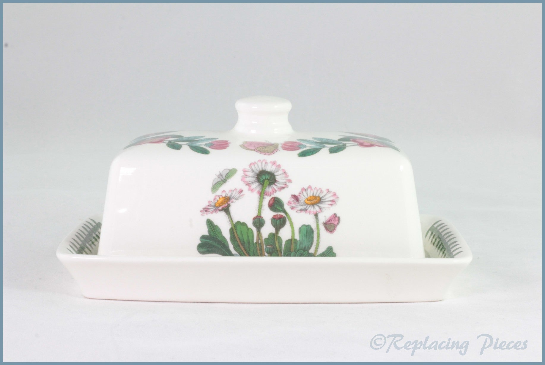 Portmeirion - Botanic Garden - Lidded Butter Dish (Oblong - Daisy)