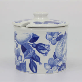 Portmeirion - Harvest Blue - Lidded Sugar Bowl (Straight Sided)