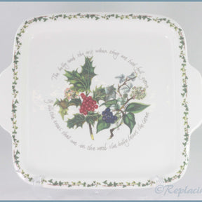 Portmeirion - The Holly & The Ivy - Square Handled Cake Platter