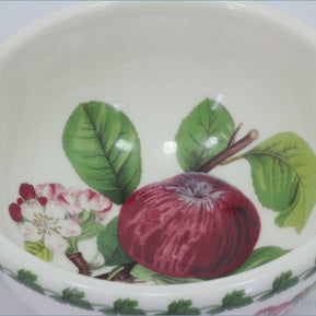 Ceramic bowl with apple and floral design on a white background - Portmeirion - Pomona - 5 1/2