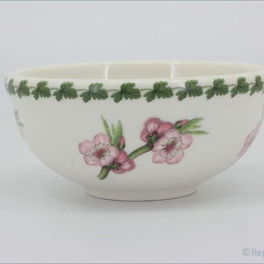 White ceramic bowl with floral design on a white background - Portmeirion - Pomona - 5 1/2