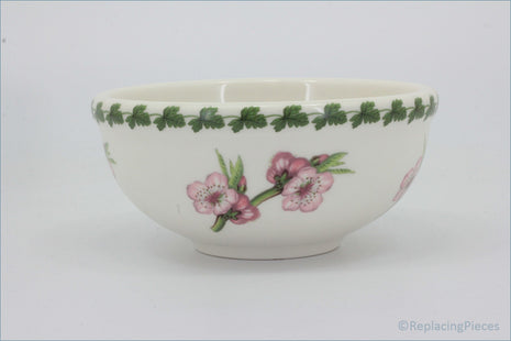 White ceramic bowl with floral design on a white background - Portmeirion - Pomona - 5 1/2" Cereal Bowl (The Wild Blackberry)