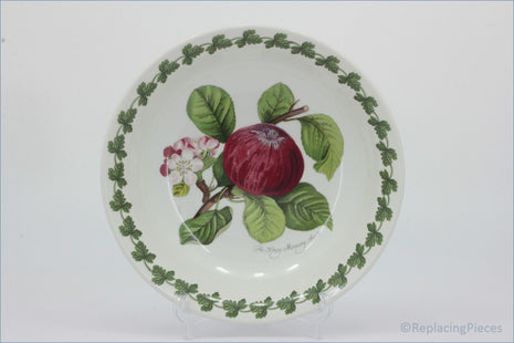 Portmeirion - Pomona - 8 1/2" Flared Soup Bowl (The Hoary Morning Apple) - Decorative plate with apple design on a white background