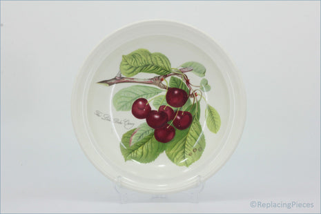 Portmeirion - Pomona - 8 5/8" Rimmed Bowl (The Late Duke Cherry - Plain Rim) - Decorative plate with cherry design on a white background