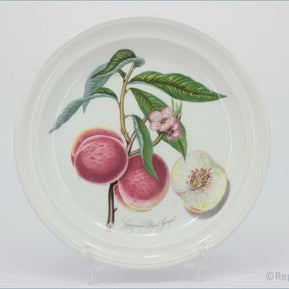 Decorative plate with botanical illustration of peaches on a white - Portmeirion - Pomona - 8 5/8