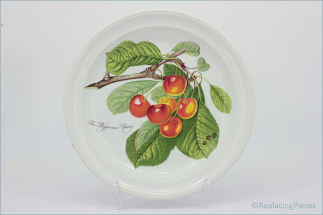 Decorative plate with cherry design on a white background - Portmeirion - Pomona - 8 5/8" Salad Plate (The Biggarreux Cherry)