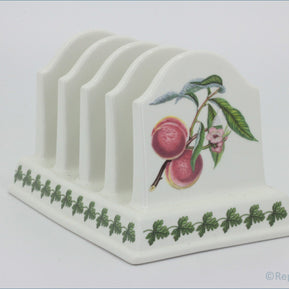 Portmeirion - Pomona - Toast Rack - White ceramic toast rack with fruit design on a white background