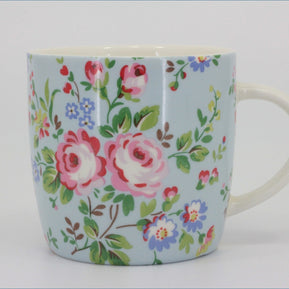 Queens - Cath Kidston - Mug (Blue With Pink, Red & Blue Roses)