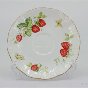 Queens - Virginia Strawberry - Coffee Cup Saucer (Swirl Rim)