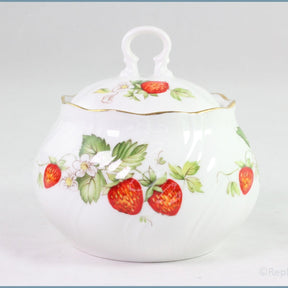 Queens - Virginia Strawberry - Lidded Sugar Bowl (Ringtons Backstamp)