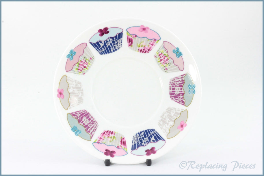 Queens - Floral Cupcakes - Tea Saucer