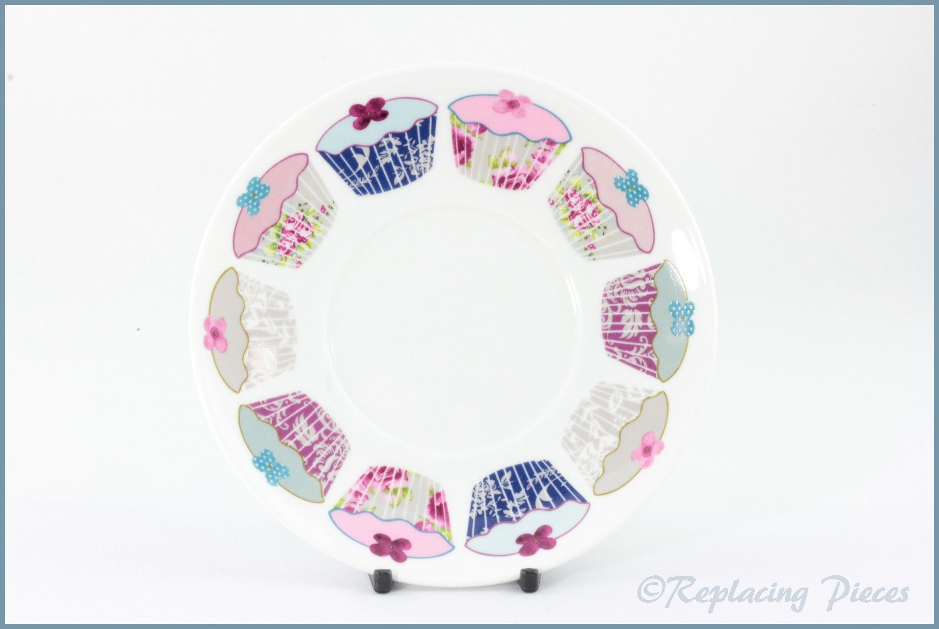 Queens - Floral Cupcakes - Tea Saucer