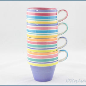 RPW104 - Whittards - Set Of 4 Stripy Stacking Mugs
