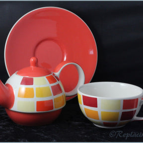 RPW10 - Whittards - Tea For One Blue (Red, Orange & Yellow Squares)