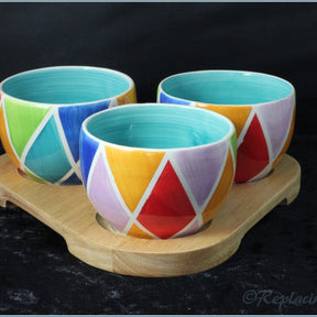 RPW11 - Whittards - Set Of Dip Bowls On Tray