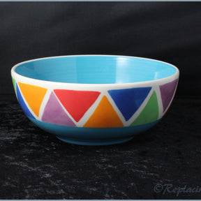 RPW12 - Whittards - Multi-coloured Triangles Cereal Bowl