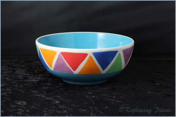 RPW12 - Whittards - Multi-coloured Triangles Cereal Bowl