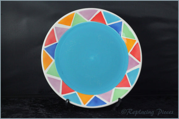 RPW14 - Whittards - Multi-coloured Triangles Dinner Plate
