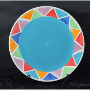 RPW14 - Whittards - Multi-coloured Triangles Dinner Plate
