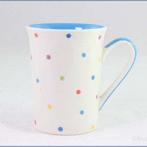 RPW163 - Whittards - Mug (Multi-Colour Spot - Blue Interior)